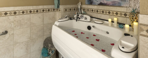 Our whirlpool bathtub creates a spa-like environment tailored to enhance your relaxation and enjoyment at Bickford of Omaha Hickory