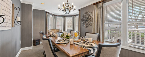 Food is best when shared with family and friends in the private dining room at Bickford of Bexley