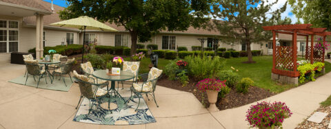 Enjoy the outdoors in a whole new light by stepping into our secure courtyard at Bickford of Cedar Falls