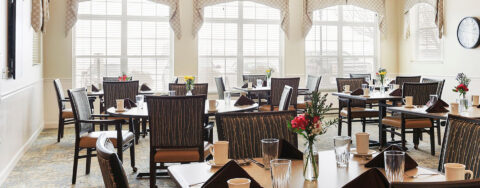 Have fun with themed and holiday meals in the private dining room at Bickford of Champaign