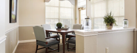 Relax in the warmth of the sunroom at Bickford of Champaign