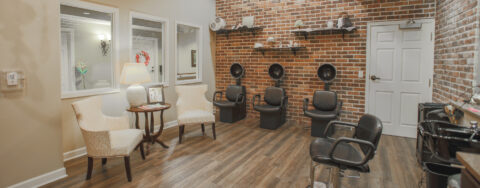 Love your own stylist? She’s welcome to take care of you in the salon at Bickford of Carmel