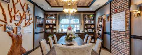 Food is best when shared with family and friends in the private dining room at Bickford of Chesapeake