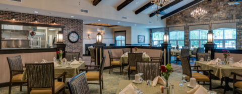 Enjoy homestyle food with made-from-scratch recipes in our dining room at Bickford of Chesapeake