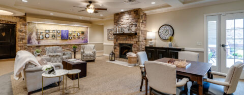 Enjoy a good book in the sitting area at Bickford of Chesapeake