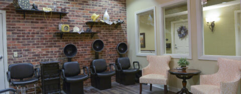 Receive personalized, at-home treatment from our stylist in the salon at Bickford of Crown Point