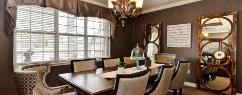 Have fun with themed and holiday meals in the private dining room at Bickford of Crystal Lake