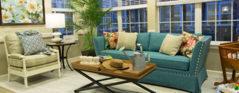 Curl up with a good book in the sunroom at Bickford of Gurnee