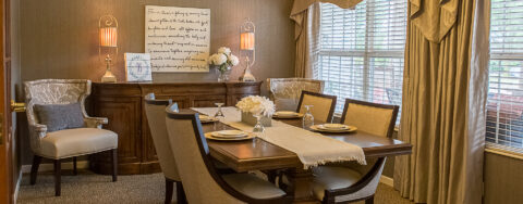 Have fun with themed and holiday meals in the private dining room at Bickford of Iowa City