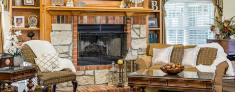 Snooze in your favorite chair in the living room at Bickford of Lincoln