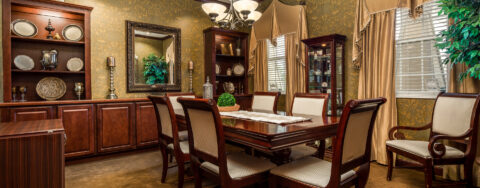 Have fun with themed and holiday meals in the private dining room at Bickford of Okemos