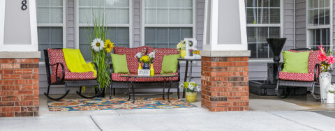 Relax in your favorite chair on the porch at Bickford of Omaha Blondo