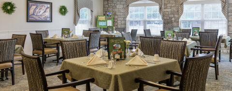Enjoy homestyle food with made-from-scratch recipes in our dining room at Bickford of Omaha Blondo