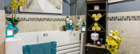 Hydrotherapy eases achy joints in our whirlpool at Bickford of Omaha Blondo