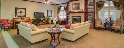 Snooze in your favorite chair in the living room at Bickford of Portage