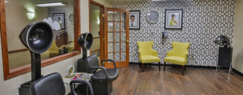 Receive personalized, at-home treatment from our stylist in the salon at Bickford of Peoria