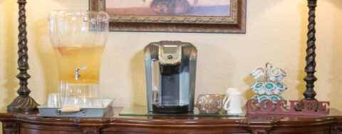 Mingle and converse with old and new friends alike in the bistro at Bickford of Quincy