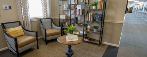 Enjoy a good snooze in the sitting area at Bickford of Saginaw Township