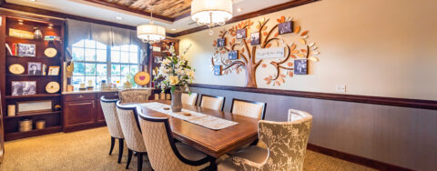 Celebrate special occasions in the private dining room at Bickford of Shelby Township