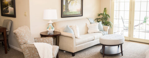 Enjoy a good book in the sitting area at Bickford of Sioux City