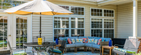 Residents with dementia can enjoy the outdoors by stepping into our secure courtyard at Bickford of Sioux City