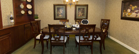 Celebrate special occasions in the private dining room at Bickford of St. Charles