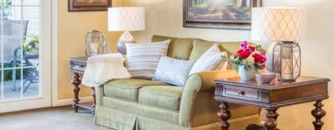 Enjoy a good book in the sitting area at Bickford of West Des Moines