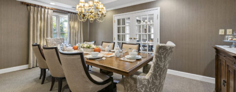 Food is best when shared with family and friends in the private dining room at Bickford of Worthington