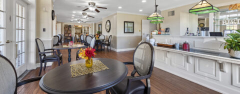 Mingle and converse with old and new friends alike in the bistro at Bickford of Worthington